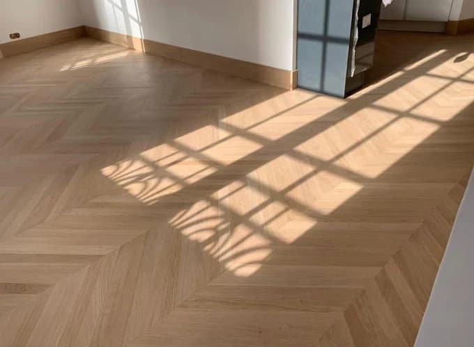 Parquet posé en chevron